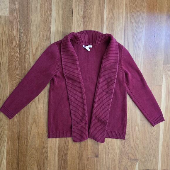 JM Collection Red Ribbed Cotton Sweater - Picture 4 of 5